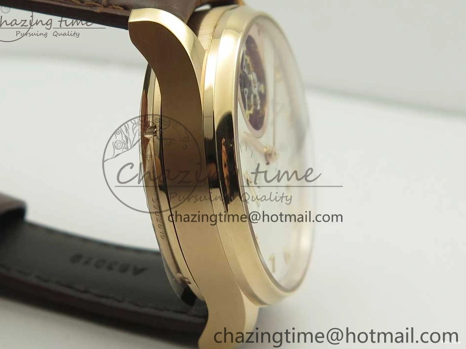 MIROTIME 0514 Portuguese Tourbillon IW5046 RG ZF Best Edition White Dial on Brown Leather Strap UrbanStyle 7144